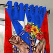 Tmarc Tee Coqui Flower Puerto Rico Curtains