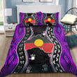Aboriginal Australia Indigenous Map Purple Bedding Set Tmarc Tee