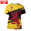 Tmarc Tee Custom Name Lion United Kingdom Combo T-shirt + BoardShorts NTN09092201