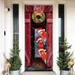 Funny Rooster Chicken Merry Christmas Christmas Door Cover - Garage Door Christmas Cover Tmarc Tee