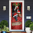Horse Door Cover - Merry Christmas Door Cover - Christmas Outdoor Decoration Tmarc Tee