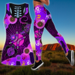 Tmarc Tee Aboriginal Naidoc Week Purple Turtle Lizard Sun print combo legging tanktop