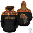 Africa Zip Hoodie - African Pattern Horizontal Style - Amaze Style™-ALL OVER PRINT ZIP HOODIES