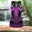 African Purple Pattern Legging & Tank top-ML-Apparel-ML-No Legging-S-Vibe Cosy™