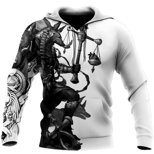 Ancient Egypt Anubis Tattoo All 3D Over Printed Unisex Hoodie ML