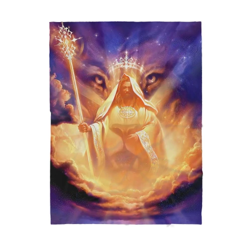 Premium Christian Jesus Lion Catholic Blanket - Best gift for Christian - sherpa blanket TT
