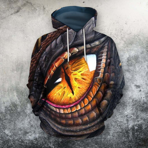 3D All Over Print Dragon's Eye Hoodie T-Shirt