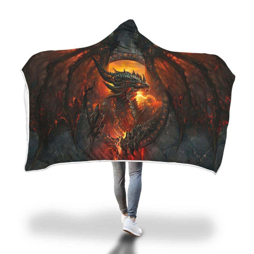 Fire Dragon Hoodie Blanket