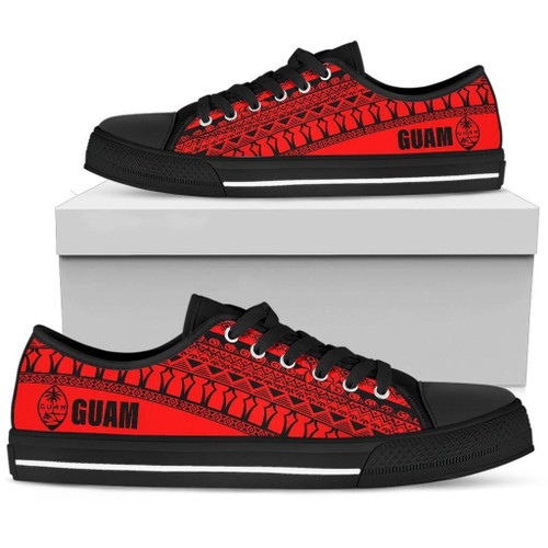 Guam Low Top Shoes - Latte Stone Red Black - BN09