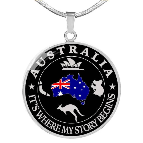 Australia It's Where My Story Begins Necklace K4