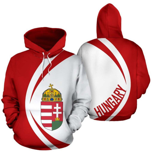 Hungary Coat Of Arms Zip Up Hoodie - Circle Style