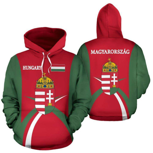 Hungary Hoodie Coat Of Arms - Sports Style