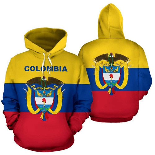 Colombia Flag and Coat of Arms Hoodie