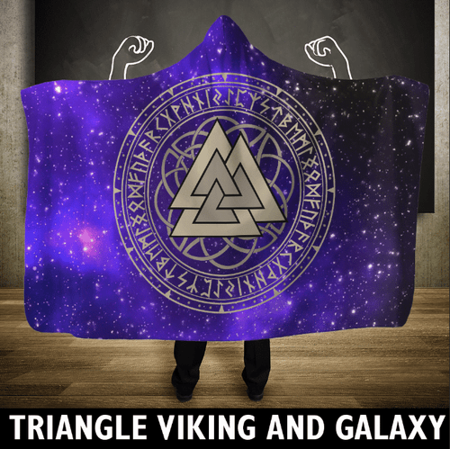 Viking Hooded Blanket - Triangle Viking And Galaxy PL106