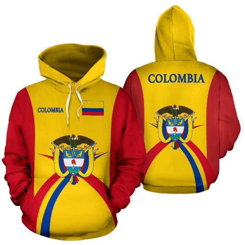 Colombia Hoodie Coat Of Arms - Sports Style