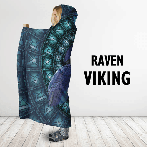 Viking Hooded Blanket - Raven Viking PL096