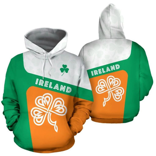 Ireland Celtic Shamrock Hoodie K4 NM