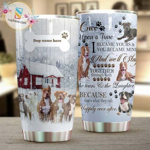Once Upon A Time Pitbull Personalized tumbler