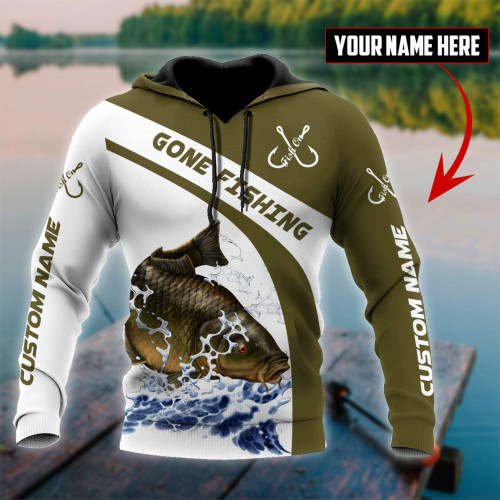 Custom name Carp Fishing 3D printed shirts