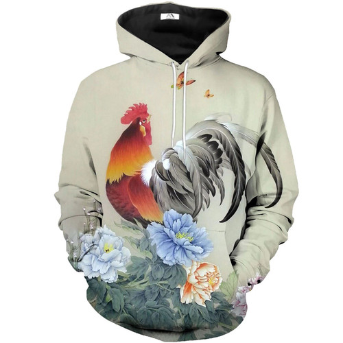 3D All Over Printed Chicken and flower Shirts