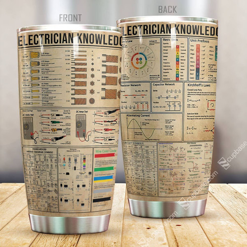 Electrician Knowledge Tumbler Cup Premium MPT7