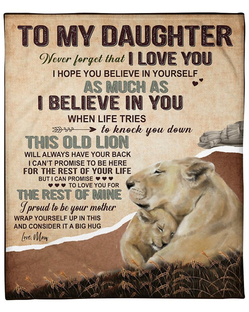 To My Daughter From Mom - Lion - Premium Blanket