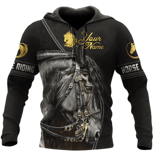 Personalized Name Rodeo 3D All Over Printed Unisex Shirts Black Horse