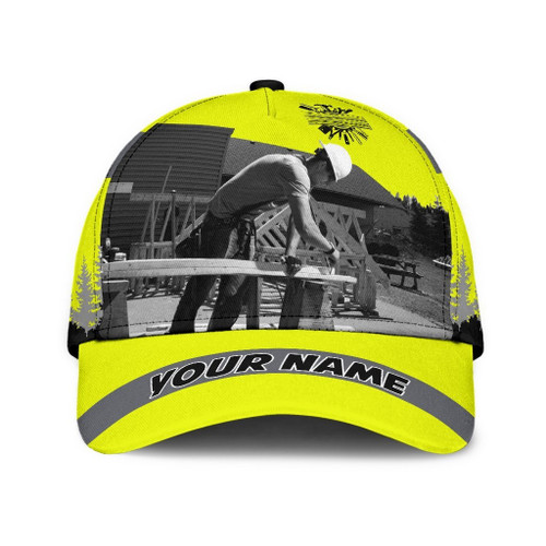 Personalized Name Carpenter Classic Cap Yellow Neon