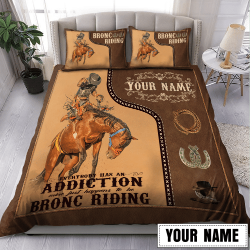 Personalized Name Rodeo Bedding Set To Be Bronc Riding