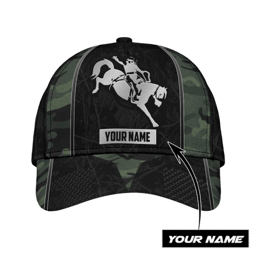 Personalized Name Rodeo Classic Cap Green Camo