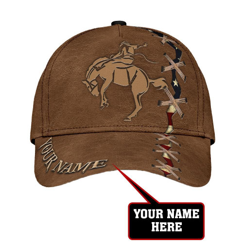 Personalized Name Rodeo Classic Cap American Horse Rider Ver 2