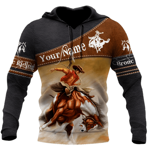 Personalized Name Rodeo 3D All Over Printed Unisex Shirts Bronc Riding