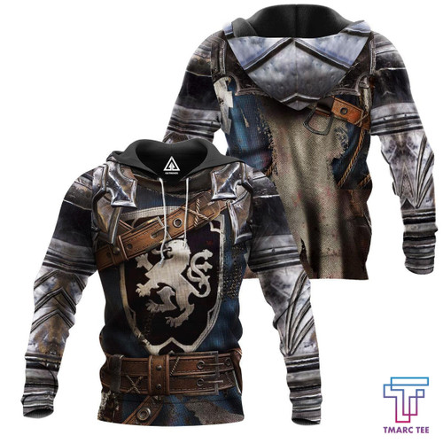 Tmarc Tee Blue Scotland Rampant Lion Knight Armor Shirts for Men and Women NNK