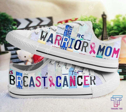 Tmarc Tee Breast cancer warrior mom low top shoes HG