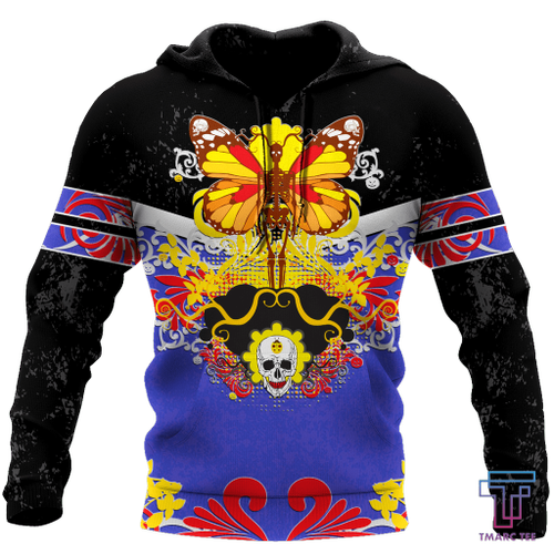 Tmarc Tee Butterfly Love Skull D all over printed for man and women QB