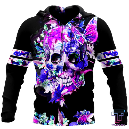 Tmarc Tee Butterfly Love Skull D all over printed for man and women QB