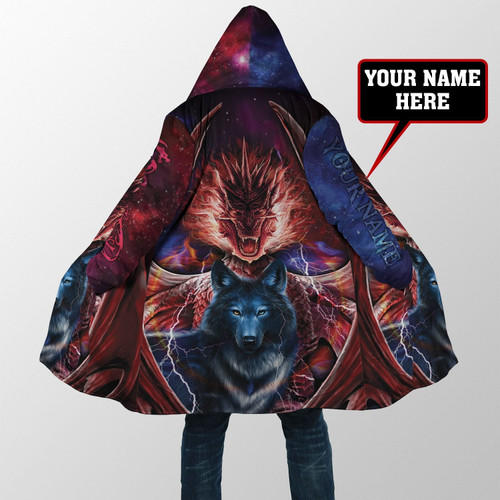 Tmarc Tee Cloak dragon & wolf d hoodie shirt for men and women custom name