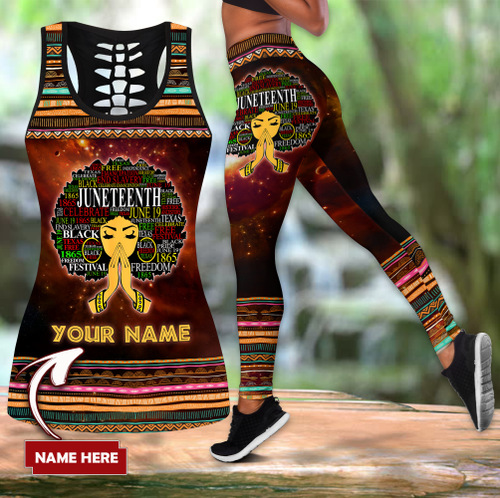 Juneteenth Tmarc Tee Personalized African Juneteenth Combo Legging + Tank Top A