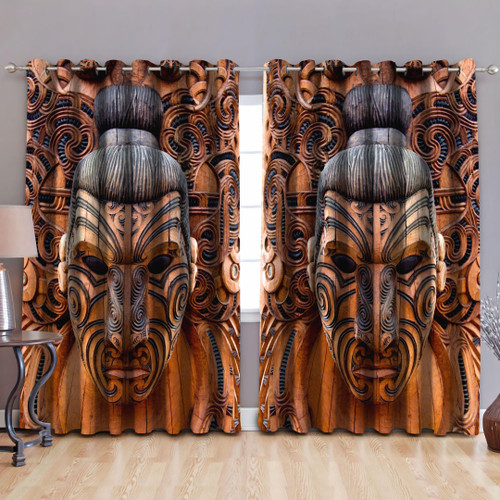 Tmarc Tee Carved Maori Wood Curtain No TNA7070