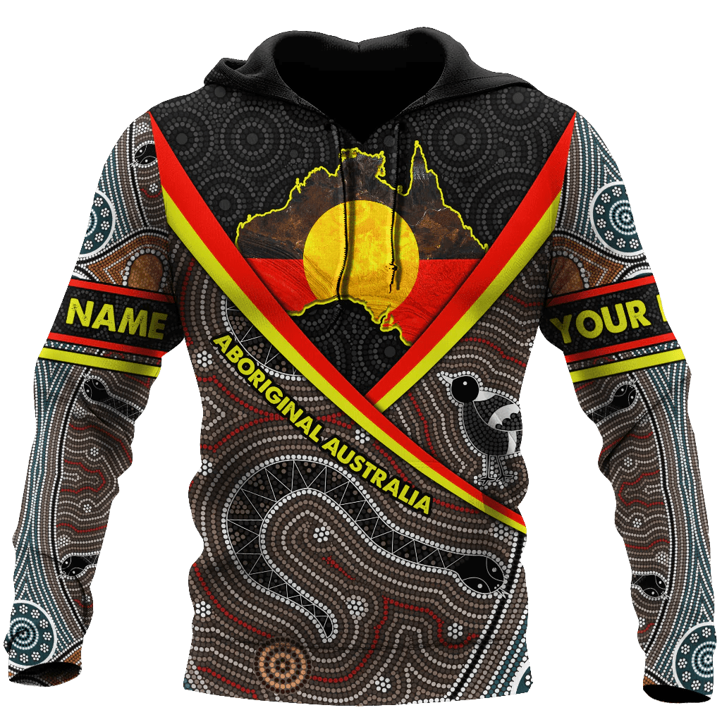 Tmarc Tee Custom name Proud to be aboriginal Totem Brown d printed shirts