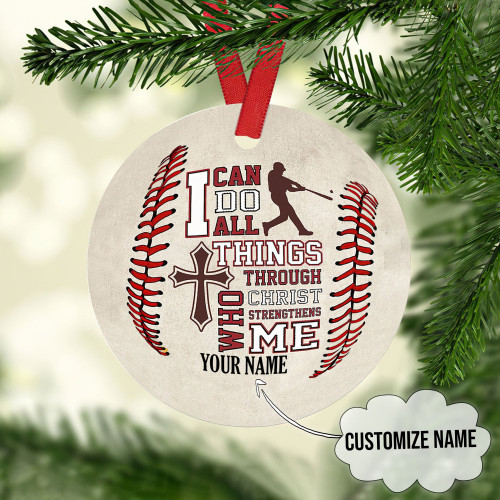 Tmarc Tee Customize Baseball Christmas Tree Hanging Ornament