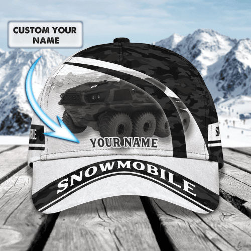 Tmarc Tee Camo Snowmobile Personalized Name Cap