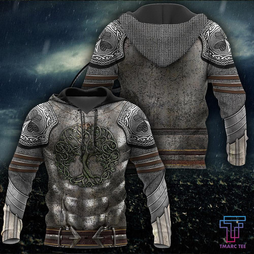 Tmarc Tee Irish Armor Warrior Knight Chainmail Shirts For Men and Women AM