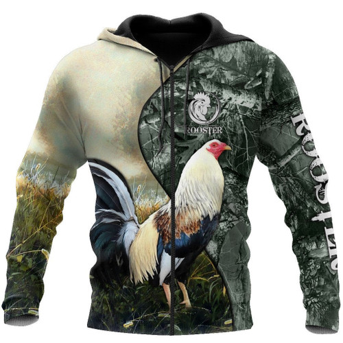Tmarc Tee Love Rooster Camo All D Over Printed Unisex Hoodie