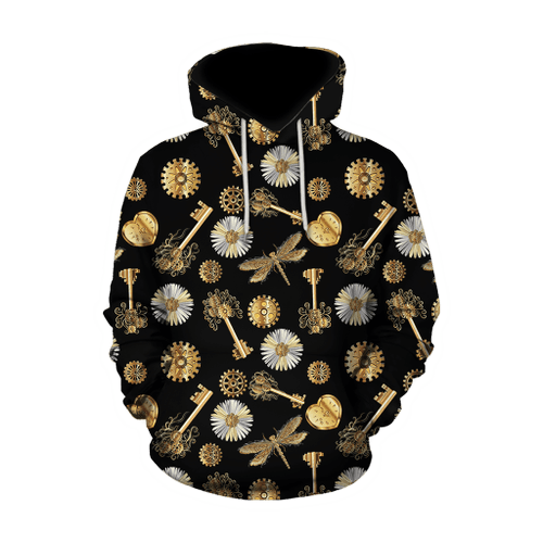 Tmarc Tee Mechanic Steampunk All Over Printed Hoodie For Men and Women TN