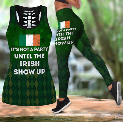 Tmarc Tee Irish Combo Outfit Hollow Tank Top And Legging