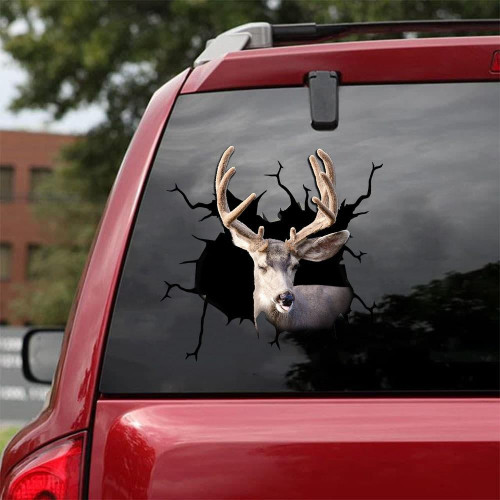 Tmarc Tee Mule Deer Crack Car Decal Stickers