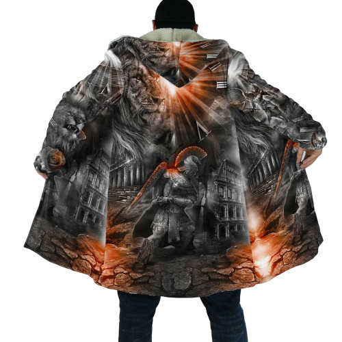 Tmarc Tee Lion And Viking Sparta 3D All Over Printed Cloak NTN30082201