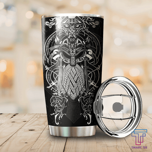 Tmarc Tee Vikings - Odin Tatoo Style Tumbler