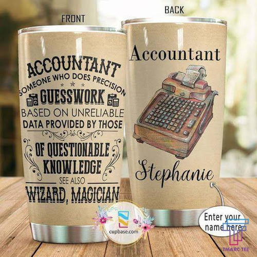 Tmarc Tee WIZARD ACCOUNTANT PERSONALIZED TUMBLER HP